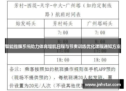 智能提醒系统助力体育增肌日程与节奏训练优化课程通知方案